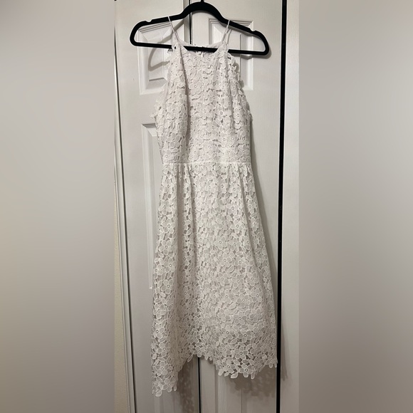 Anthropologie BHLDN Hitherto White Lace Halter Dress Size 6 - Picture 1 of 2
